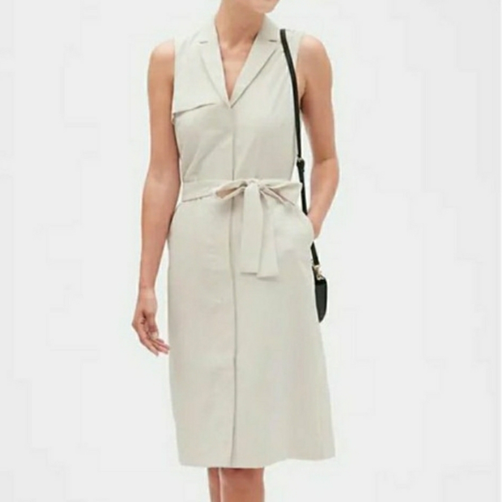 New Banana Republic silk trech dress